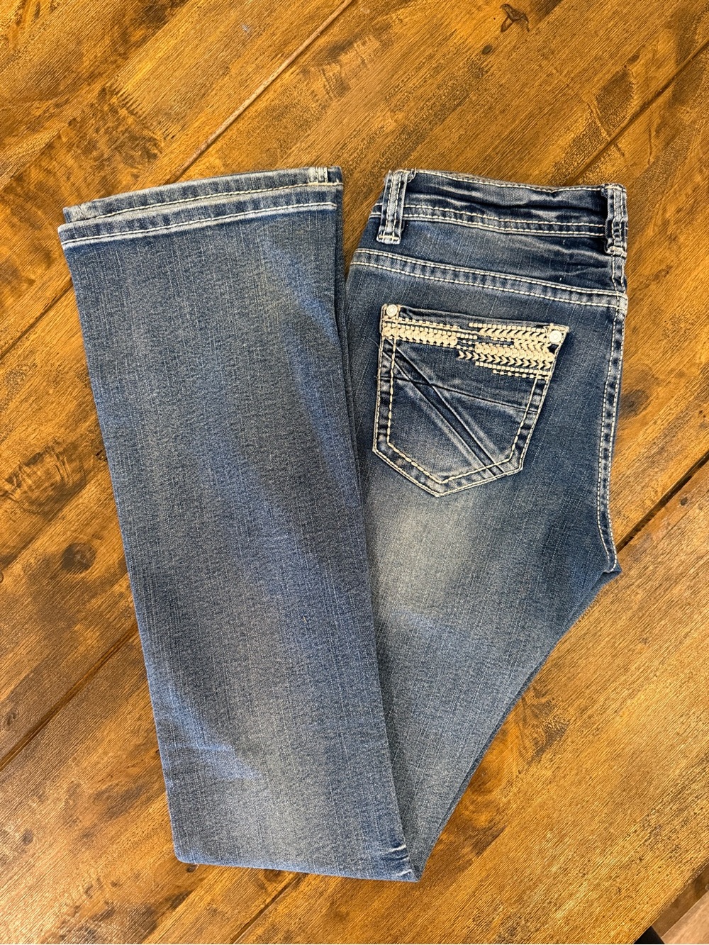 Women's ROCK AND ROLL Boot Cut Jeans with Embroidered Back Pockets